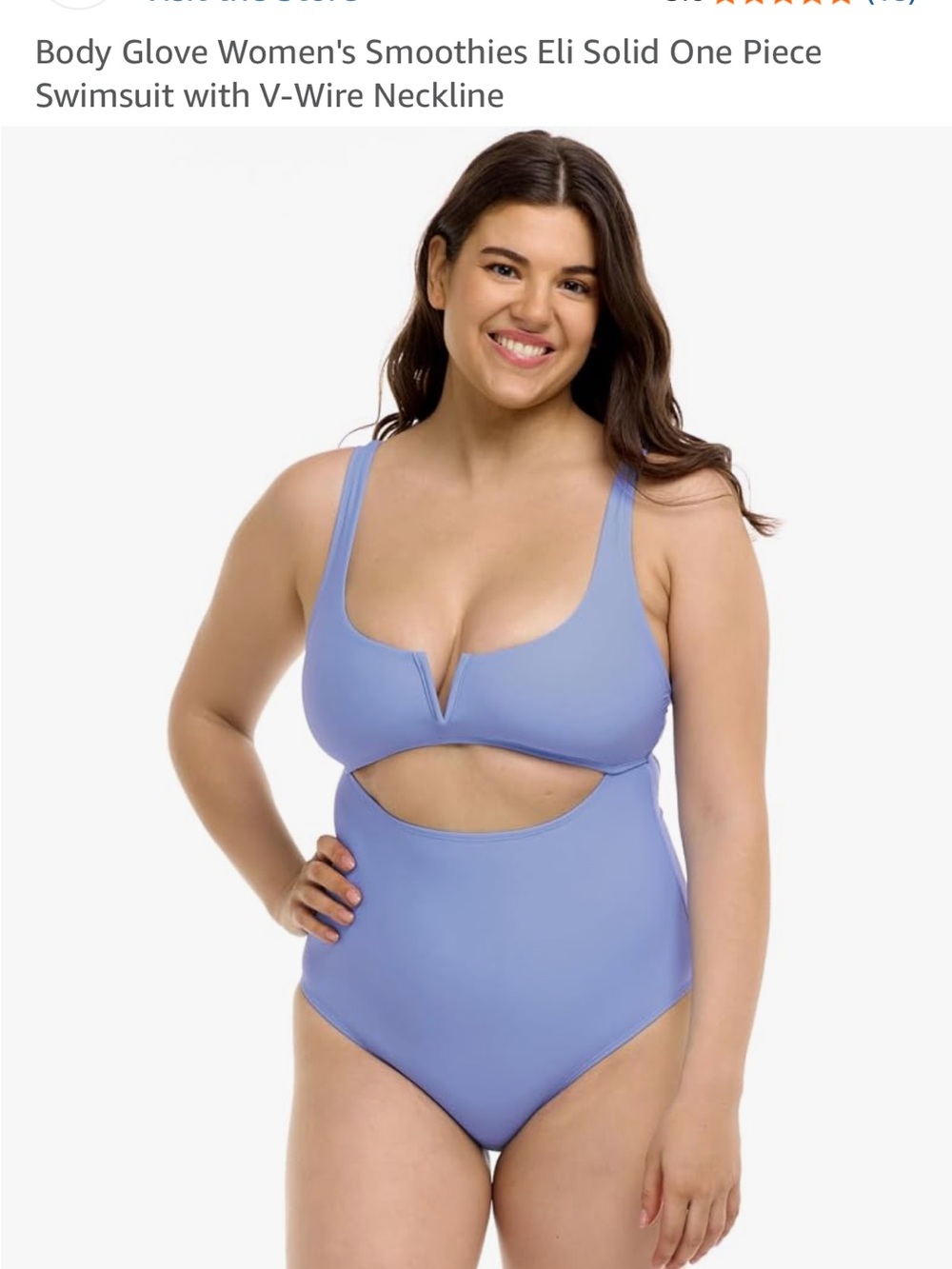 Body Glove Periwinkle Cutout One-Piece Swimsuit